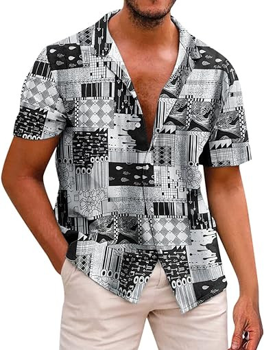 Men Regular Fit Printed Spread Collar Casual Shirt